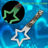 5-Star Glow-in-the-Dark JDM Tsurikawa Drift Subway Train Bus Handle – Universal Car Interior Hanging Charm, White Ring & Bosozoku Green Waves Pattern Retro Nylon Strap X1