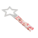 5-Star Glow-in-the-Dark JDM Tsurikawa Drift Subway Train Bus Handle – Universal Car Interior Hanging Charm, White Ring & Bosozoku Pink Flowers Pattern Retro Nylon Strap X1
