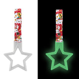 5-Star Glow-in-the-Dark JDM Tsurikawa Drift Subway Train Bus Handle – Universal Car Interior Hanging Charm, White Ring & Bosozoku Red Cats Pattern Retro Nylon Strap X1