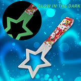 5-Star Glow-in-the-Dark JDM Tsurikawa Drift Subway Train Bus Handle – Universal Car Interior Hanging Charm, White Ring & Bosozoku Red Cats Pattern Retro Nylon Strap X1
