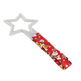 5-Star Glow-in-the-Dark JDM Tsurikawa Drift Subway Train Bus Handle – Universal Car Interior Hanging Charm, White Ring & Bosozoku Red Dogs Pattern Retro Nylon Strap X1