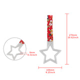 5-Star Glow-in-the-Dark JDM Tsurikawa Drift Subway Train Bus Handle – Universal Car Interior Hanging Charm, White Ring & Bosozoku Red Dogs Pattern Retro Nylon Strap X1