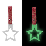 5-Star Glow-in-the-Dark JDM Tsurikawa Drift Subway Train Bus Handle – Universal Car Interior Hanging Charm, White Ring & Bosozoku Red Clouds Pattern Retro Nylon Strap X1
