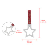 5-Star Glow-in-the-Dark JDM Tsurikawa Drift Subway Train Bus Handle – Universal Car Interior Hanging Charm, White Ring & Bosozoku Red Clouds Pattern Retro Nylon Strap X1