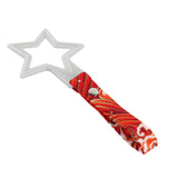 5-Star Glow-in-the-Dark JDM Tsurikawa Drift Subway Train Bus Handle – Universal Car Interior Hanging Charm, White Ring & Bosozoku Red Waves Pattern Retro Nylon Strap X1