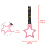 5-Star JDM Tsurikawa Drift Subway Train Bus Handle – Universal Car Interior Hanging Charm, Pink Ring & Bosozoku Black Clouds Pattern Retro Nylon Strap X1