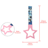 5-Star JDM Tsurikawa Drift Subway Train Bus Handle – Universal Car Interior Hanging Charm, Pink Ring & Bosozoku Blue Waves Pattern Retro Nylon Strap X1