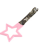 5-Star JDM Tsurikawa Drift Subway Train Bus Handle – Universal Car Interior Hanging Charm, Pink Ring & Bosozoku Green Waves Pattern Retro Nylon Strap X1