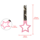 5-Star JDM Tsurikawa Drift Subway Train Bus Handle – Universal Car Interior Hanging Charm, Pink Ring & Bosozoku Green Waves Pattern Retro Nylon Strap X1