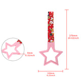 5-Star JDM Tsurikawa Drift Subway Train Bus Handle – Universal Car Interior Hanging Charm, Pink Ring & Bosozoku Red Dogs Pattern Retro Nylon Strap X1