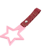 5-Star JDM Tsurikawa Drift Subway Train Bus Handle – Universal Car Interior Hanging Charm, Pink Ring & Bosozoku Red Clouds Pattern Retro Nylon Strap X1