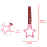 5-Star JDM Tsurikawa Drift Subway Train Bus Handle – Universal Car Interior Hanging Charm, Pink Ring & Bosozoku Red Clouds Pattern Retro Nylon Strap X1
