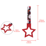 5-Star JDM Tsurikawa Drift Subway Train Bus Handle – Universal Car Interior Hanging Charm, Red Ring & Bosozoku Black Cats Pattern Retro Nylon Strap X1