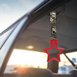 5-Star JDM Tsurikawa Drift Subway Train Bus Handle – Universal Car Interior Hanging Charm, Red Ring & Bosozoku Green Waves Pattern Retro Nylon Strap X1