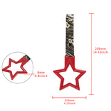 5-Star JDM Tsurikawa Drift Subway Train Bus Handle – Universal Car Interior Hanging Charm, Red Ring & Bosozoku Green Waves Pattern Retro Nylon Strap X1