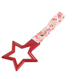 5-Star JDM Tsurikawa Drift Subway Train Bus Handle – Universal Car Interior Hanging Charm, Red Ring & Bosozoku Pink Flowers Pattern Retro Nylon Strap X1