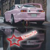 5-Star JDM Tsurikawa Drift Subway Train Bus Handle – Universal Car Interior Hanging Charm, Red Ring & Bosozoku Pink Flowers Pattern Retro Nylon Strap X1
