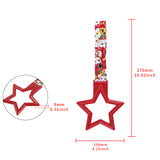 5-Star JDM Tsurikawa Drift Subway Train Bus Handle – Universal Car Interior Hanging Charm, Red Ring & Bosozoku Red Cats Pattern Retro Nylon Strap X1