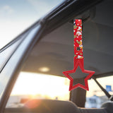 5-Star JDM Tsurikawa Drift Subway Train Bus Handle – Universal Car Interior Hanging Charm, Red Ring & Bosozoku Red Dogs Pattern Retro Nylon Strap X1