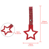 5-Star JDM Tsurikawa Drift Subway Train Bus Handle – Universal Car Interior Hanging Charm, Red Ring & Bosozoku Red Clouds Pattern Retro Nylon Strap X1