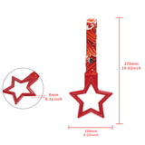 5-Star JDM Tsurikawa Drift Subway Train Bus Handle – Universal Car Interior Hanging Charm, Red Ring & Bosozoku Red Waves Pattern Retro Nylon Strap X1