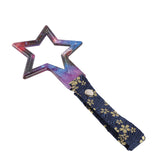 5-Star JDM Tsurikawa Drift Subway Train Bus Handle – Universal Car Interior Hanging Charm, Galaxy Ring & Bosozoku Blue Flowers Pattern Retro Nylon Strap X1