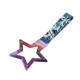 5-Star JDM Tsurikawa Drift Subway Train Bus Handle – Universal Car Interior Hanging Charm, Galaxy Ring & Bosozoku Blue Waves Pattern Retro Nylon Strap X1