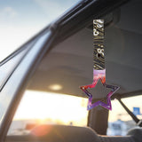 5-Star JDM Tsurikawa Drift Subway Train Bus Handle – Universal Car Interior Hanging Charm, Galaxy Ring & Bosozoku Green Waves Pattern Retro Nylon Strap X1