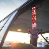 5-Star JDM Tsurikawa Drift Subway Train Bus Handle – Universal Car Interior Hanging Charm, Galaxy Ring & Bosozoku Red Dogs Pattern Retro Nylon Strap X1