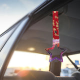5-Star JDM Tsurikawa Drift Subway Train Bus Handle – Universal Car Interior Hanging Charm, Galaxy Ring & Bosozoku Red Flowers Pattern Retro Nylon Strap X1
