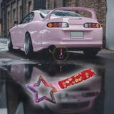 5-Star JDM Tsurikawa Drift Subway Train Bus Handle – Universal Car Interior Hanging Charm, Galaxy Ring & Bosozoku Red Flowers Pattern Retro Nylon Strap X1
