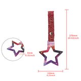 5-Star JDM Tsurikawa Drift Subway Train Bus Handle – Universal Car Interior Hanging Charm, Galaxy Ring & Bosozoku Red Clouds Pattern Retro Nylon Strap X1