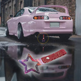 5-Star JDM Tsurikawa Drift Subway Train Bus Handle – Universal Car Interior Hanging Charm, Galaxy Ring & Bosozoku Red Clouds Pattern Retro Nylon Strap X1