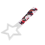 5-Star JDM Tsurikawa Drift Subway Train Bus Handle – Universal Car Interior Hanging Charm, White Ring & Bosozoku Black Cats Pattern Retro Nylon Strap X1