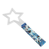 5-Star JDM Tsurikawa Drift Subway Train Bus Handle – Universal Car Interior Hanging Charm, White Ring & Bosozoku Blue Waves Pattern Retro Nylon Strap X1