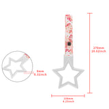 5-Star JDM Tsurikawa Drift Subway Train Bus Handle – Universal Car Interior Hanging Charm, White Ring & Bosozoku Pink Flowers Pattern Retro Nylon Strap X1