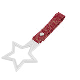 5-Star JDM Tsurikawa Drift Subway Train Bus Handle – Universal Car Interior Hanging Charm, White Ring & Bosozoku Red Clouds Pattern Retro Nylon Strap X1
