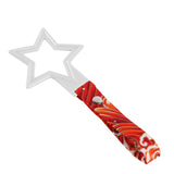 5-Star JDM Tsurikawa Drift Subway Train Bus Handle – Universal Car Interior Hanging Charm, White Ring & Bosozoku Red Waves Pattern Retro Nylon Strap X1