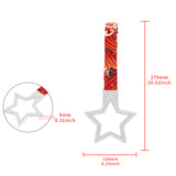 5-Star JDM Tsurikawa Drift Subway Train Bus Handle – Universal Car Interior Hanging Charm, White Ring & Bosozoku Red Waves Pattern Retro Nylon Strap X1
