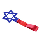 6-Star JDM Tsurikawa Drift Subway Train Bus Handle Strap – Universal Car Interior Hanging Charm, Blue Ring & Red Nylon X2