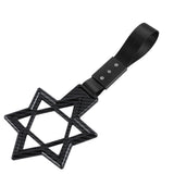 6-Star JDM Tsurikawa Drift Subway Train Bus Handle Strap – Universal Car Interior Hanging Charm, Carbon Fiber Style Ring & Black Nylon X2