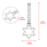 6-Star Glow-in-the-Dark JDM Tsurikawa Drift Subway Train Bus Handle Strap – Universal Car Interior Hanging Charm, White Ring & Silver Nylon X2
