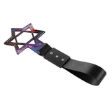 6-Star JDM Tsurikawa Drift Subway Train Bus Handle Strap – Universal Car Interior Hanging Charm, Galaxy Ring & Black Nylon X1