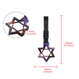 6-Star JDM Tsurikawa Drift Subway Train Bus Handle Strap – Universal Car Interior Hanging Charm, Galaxy Ring & Black Nylon X1