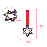6-Star JDM Tsurikawa Drift Subway Train Bus Handle Strap – Universal Car Interior Hanging Charm, Galaxy Ring & Red Nylon X2