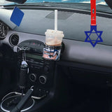 6-Star JDM Tsurikawa Drift Subway Train Bus Handle Strap – Universal Car Interior Hanging Charm, Blue Ring & Red PVC X1