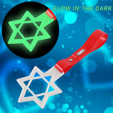 6-Star Glow-in-the-Dark JDM Tsurikawa Drift Subway Train Bus Handle Strap – Universal Car Interior Hanging Charm, White Ring & Red PVC X1
