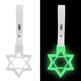6-Star Glow-in-the-Dark JDM Tsurikawa Drift Subway Train Bus Handle Strap – Universal Car Interior Hanging Charm, White Ring & White PVC X1