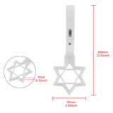 6-Star Glow-in-the-Dark JDM Tsurikawa Drift Subway Train Bus Handle Strap – Universal Car Interior Hanging Charm, White Ring & White PVC X1