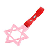6-Star JDM Tsurikawa Drift Subway Train Bus Handle Strap – Universal Car Interior Hanging Charm, Pink Ring & Red PVC X1